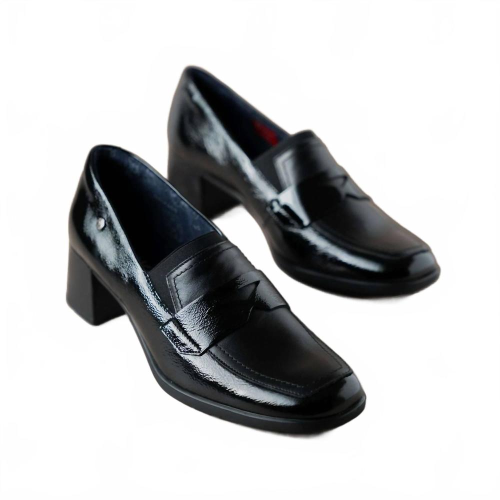 NEW FLUCHOS women's sandals in black/black patent
